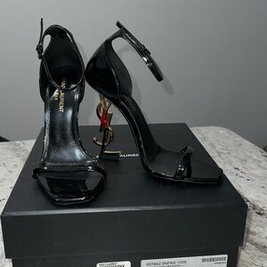 YSL Saint Laurent OPYUM Black Women's Heels